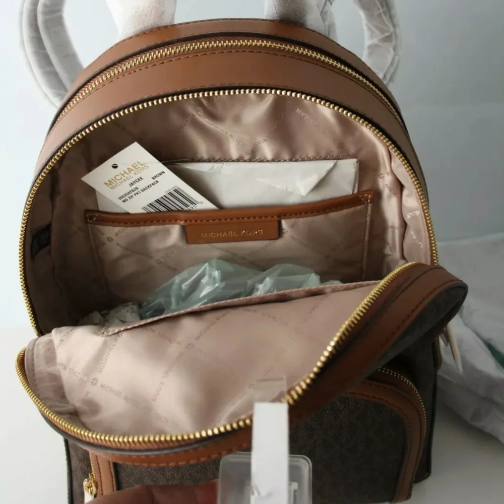 Michael Kors Backpack Bag Jaycee Md Backpack Brown Braun 35S2G8TB2B